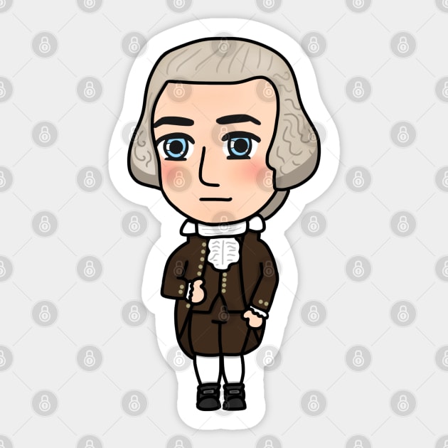 Chibi George Washington (Small Design) Sticker by Aeriskate